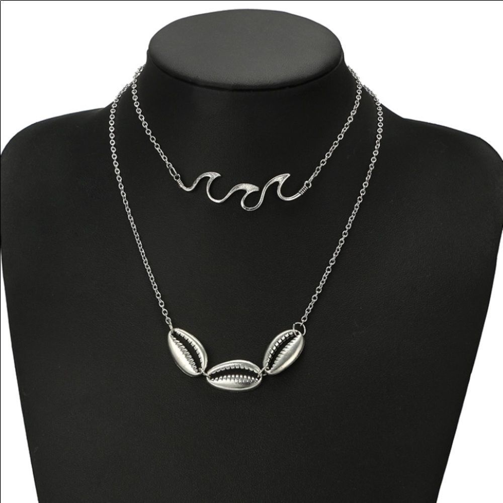 (V3) Wave & Shells Necklace - Picture 4 of 5